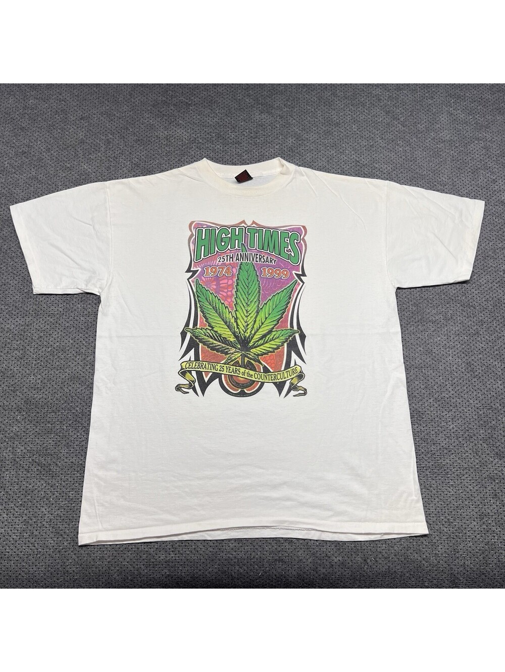Vintage 1999 High Times 25Th Anniversary Promo T-Shirt XXL Rare Men’s White